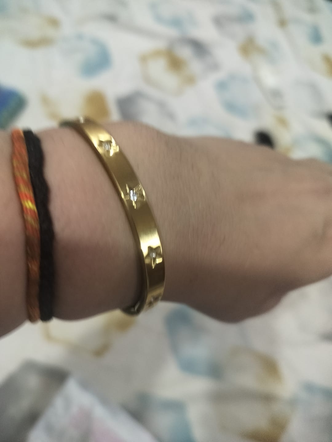 Customer photo review of Golden Line of Light Kada