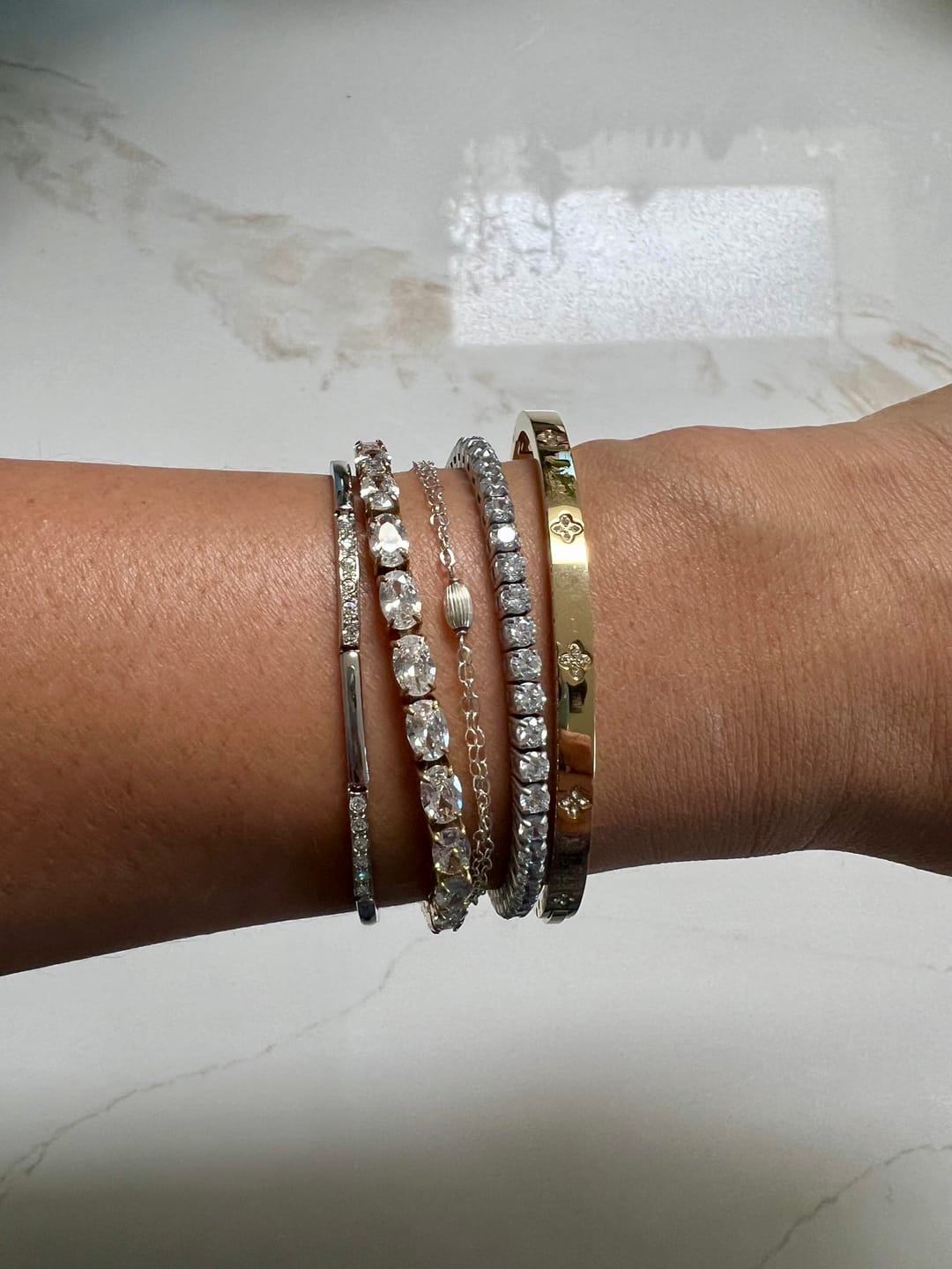 Customer photo review of Clover Bangle Slim