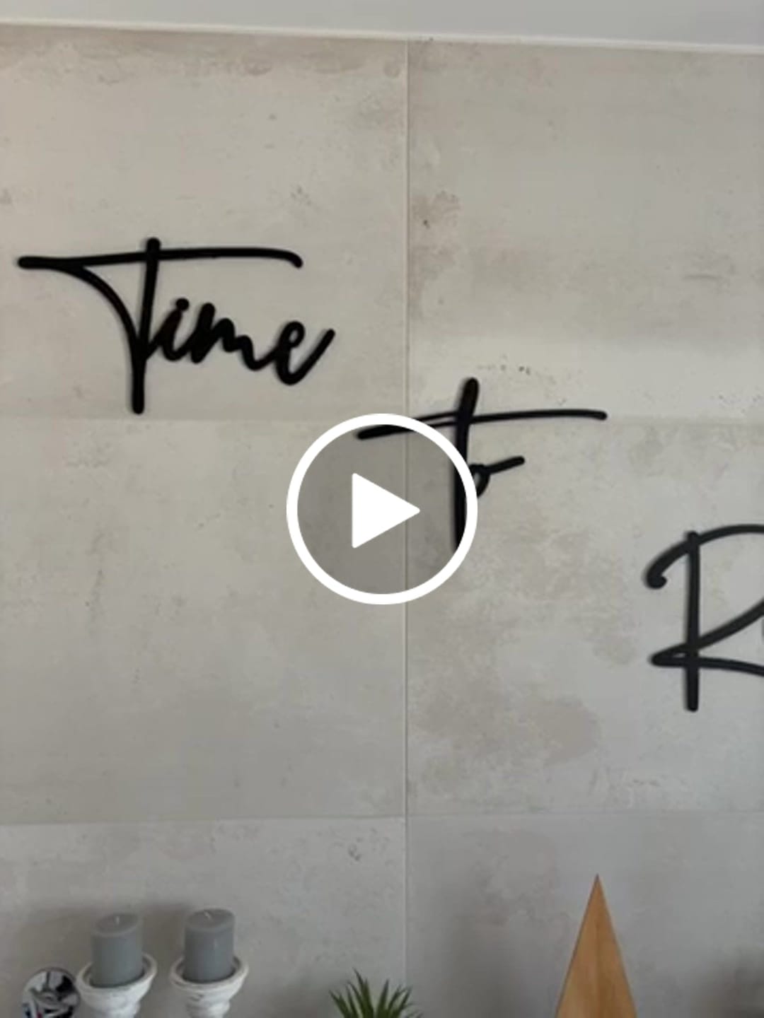 Customer video review of 3D Schriftzug „Time to Relax"