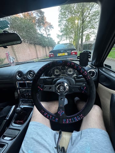 Customer photo review of Vx Suede Hells Racing Steering Wheel 330mm
