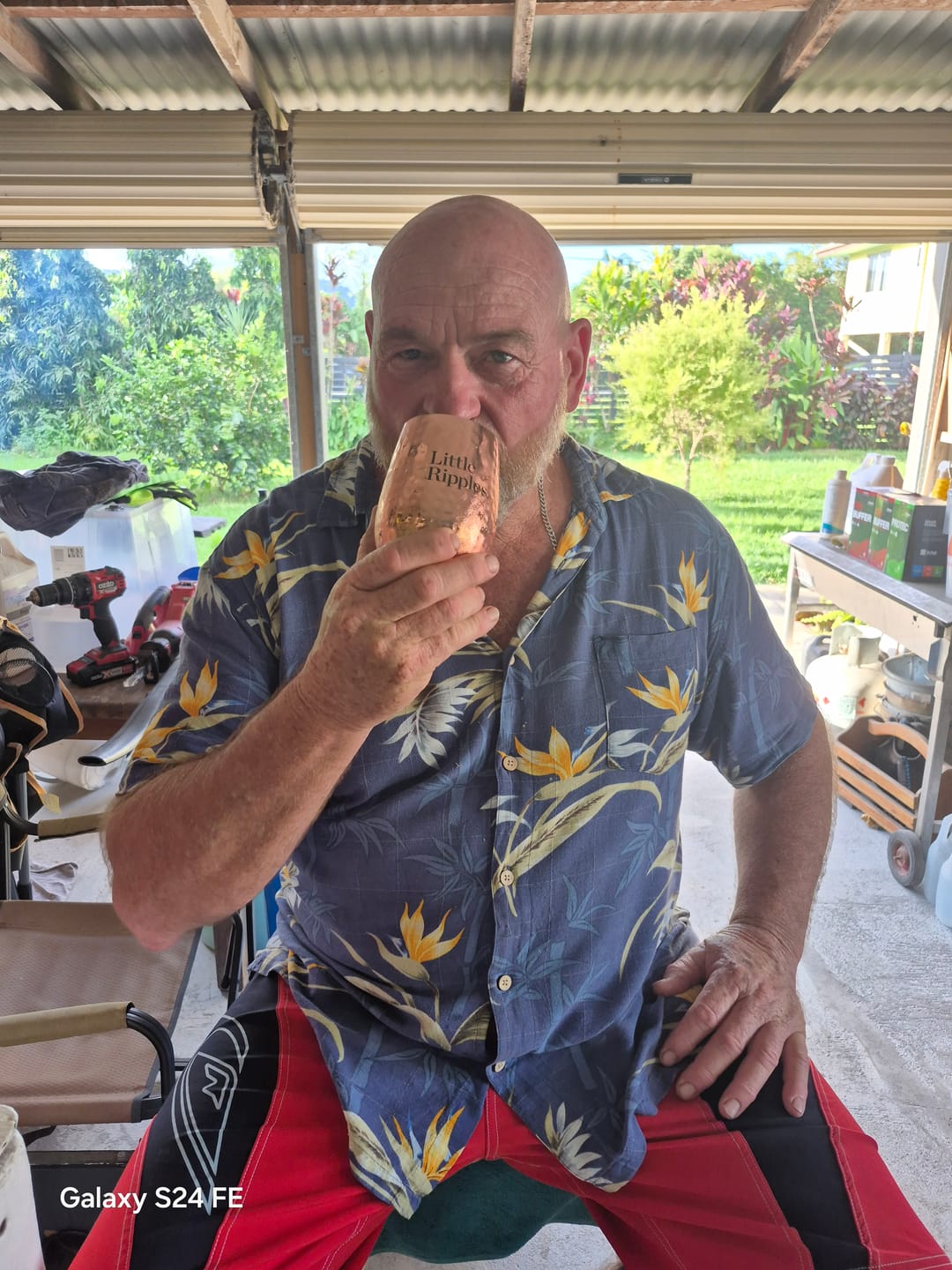 Customer photo review of Hammered Copper Wine Mug GWP