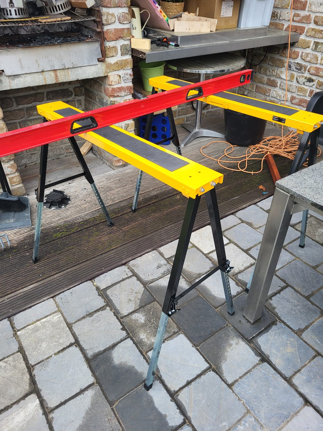Customer photo review of 2x Telescopic Sawhorse Set