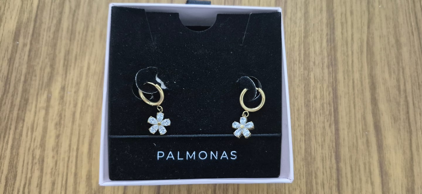 Customer photo review of Gilded Garden Drop Hoops