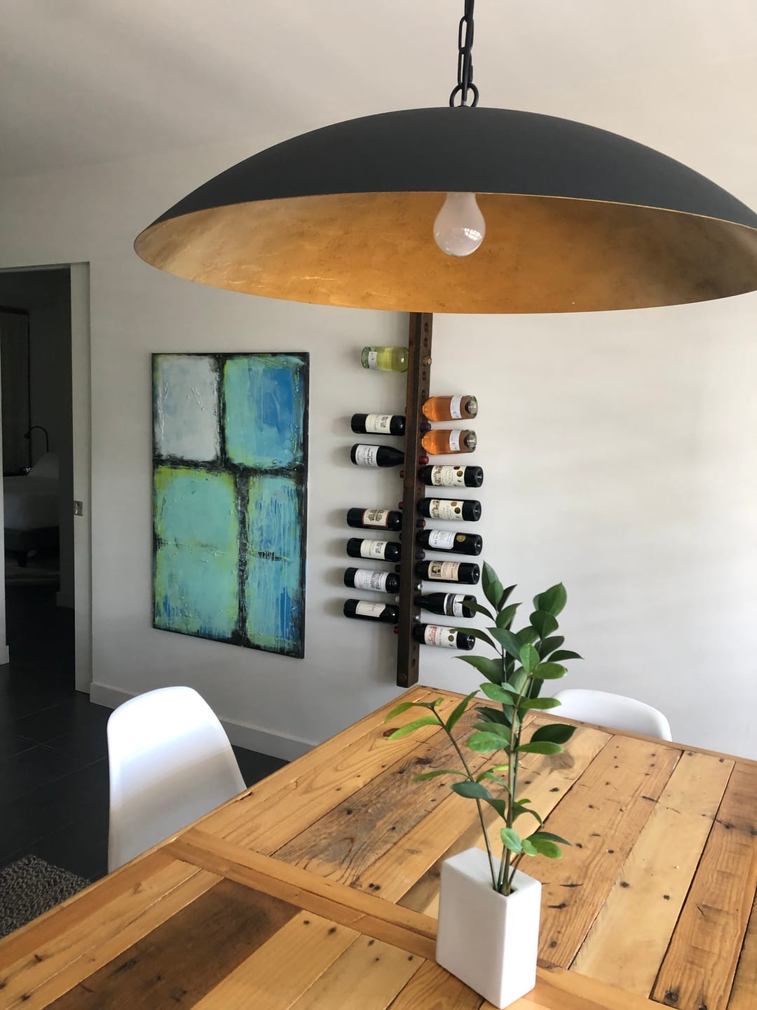 Customer photo review of Vintage Oversized Flat Dome Metal Pendant Light