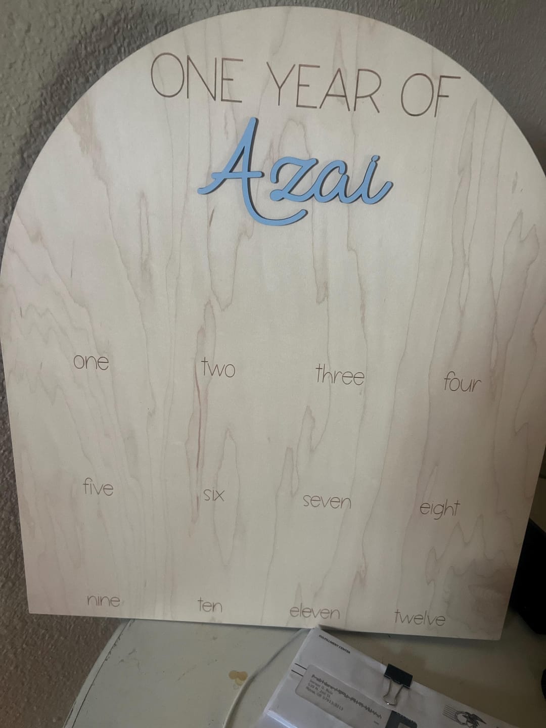 Customer photo review of One Year Of Photo Board