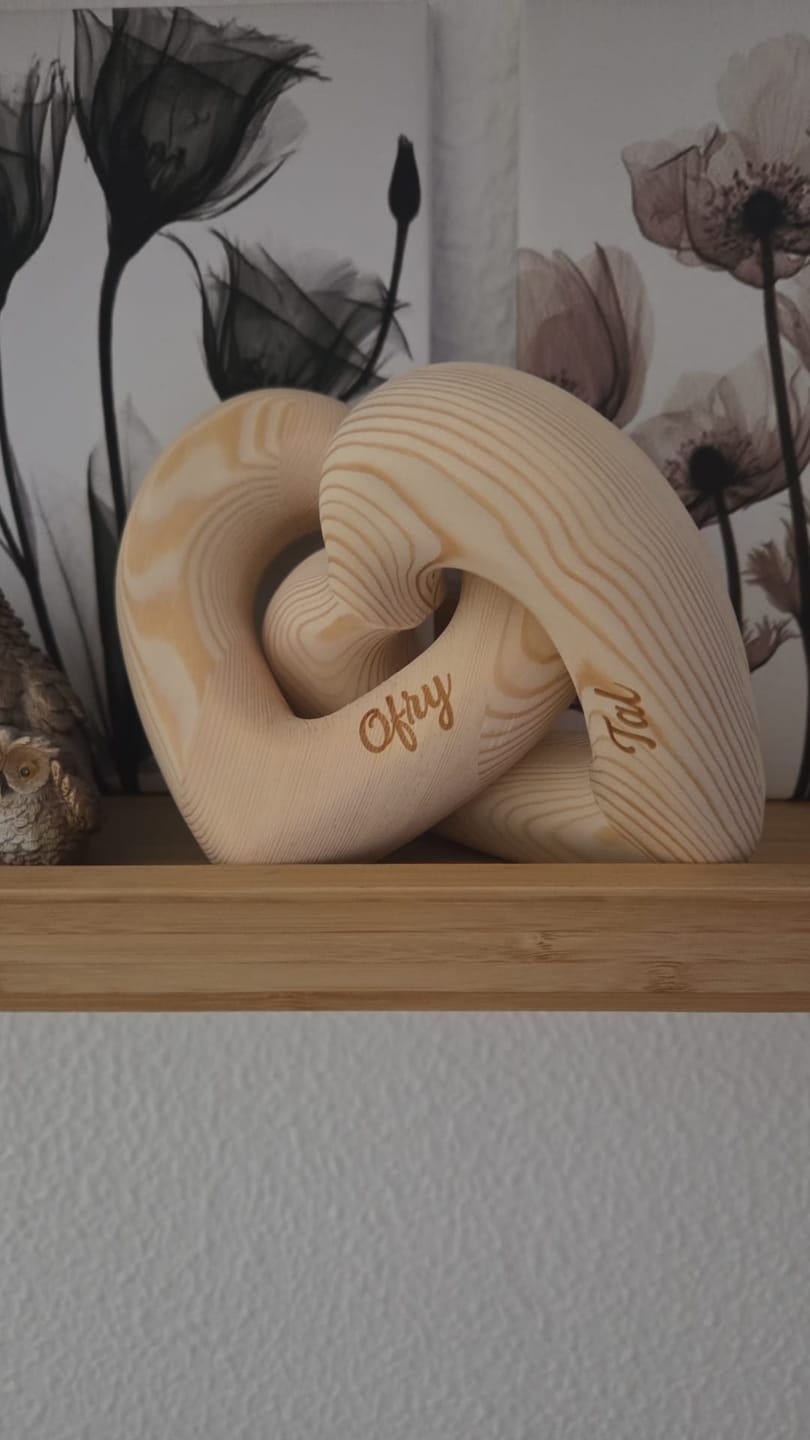Customer photo review of Romantic Couple - Personalized Infinity Heart Sculpture