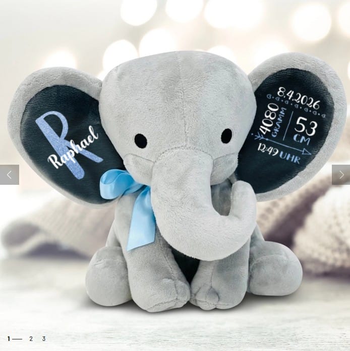 Customer photo review of Zur Geburt - Baby-Stofftier