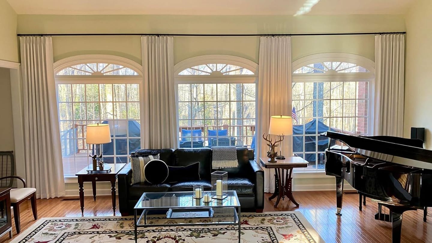 Customer photo review of 43 Color Natural Linen Blend Curtains – Blackout & Thermal Insulated Drapes for Living Room & Dining Room (Zen)