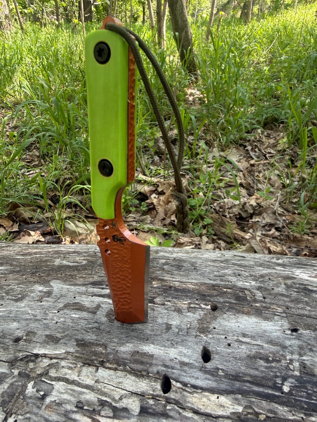 Customer photo review of Severed Metal Works Zealot Fixed Blade – 2.5” Tanto Blade, 8670 Steel, Micarta Scales – Made in USA
