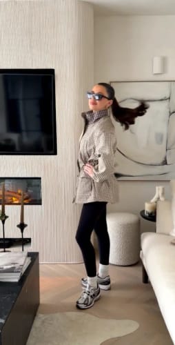 Customer photo review of Marnie Plaid Zip Jacket