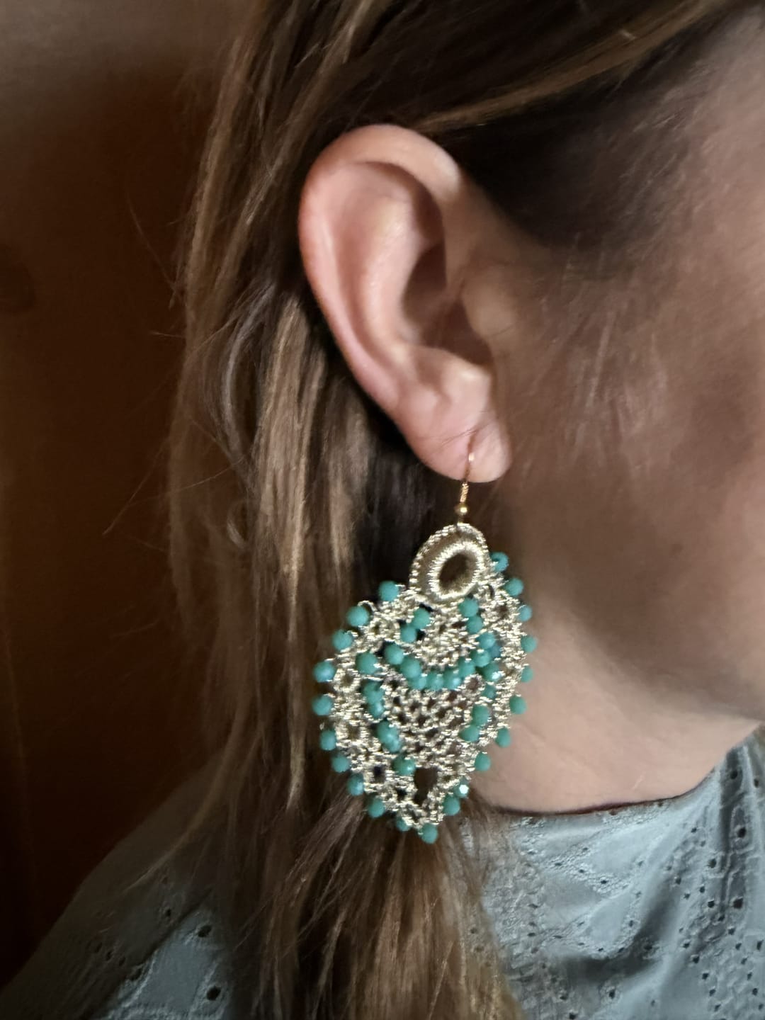 Customer photo review of Orecchini Con Motivo di Ananas