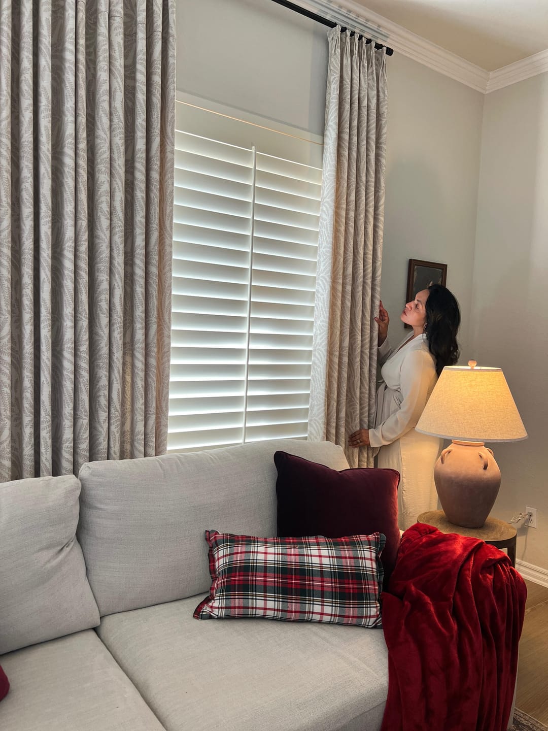 Customer photo review of Room Darkening & Thermal Curtains | Elegant Woven Leaf Pattern, Thermal Insulated for a Serene Bedroom Oasis (Mila)