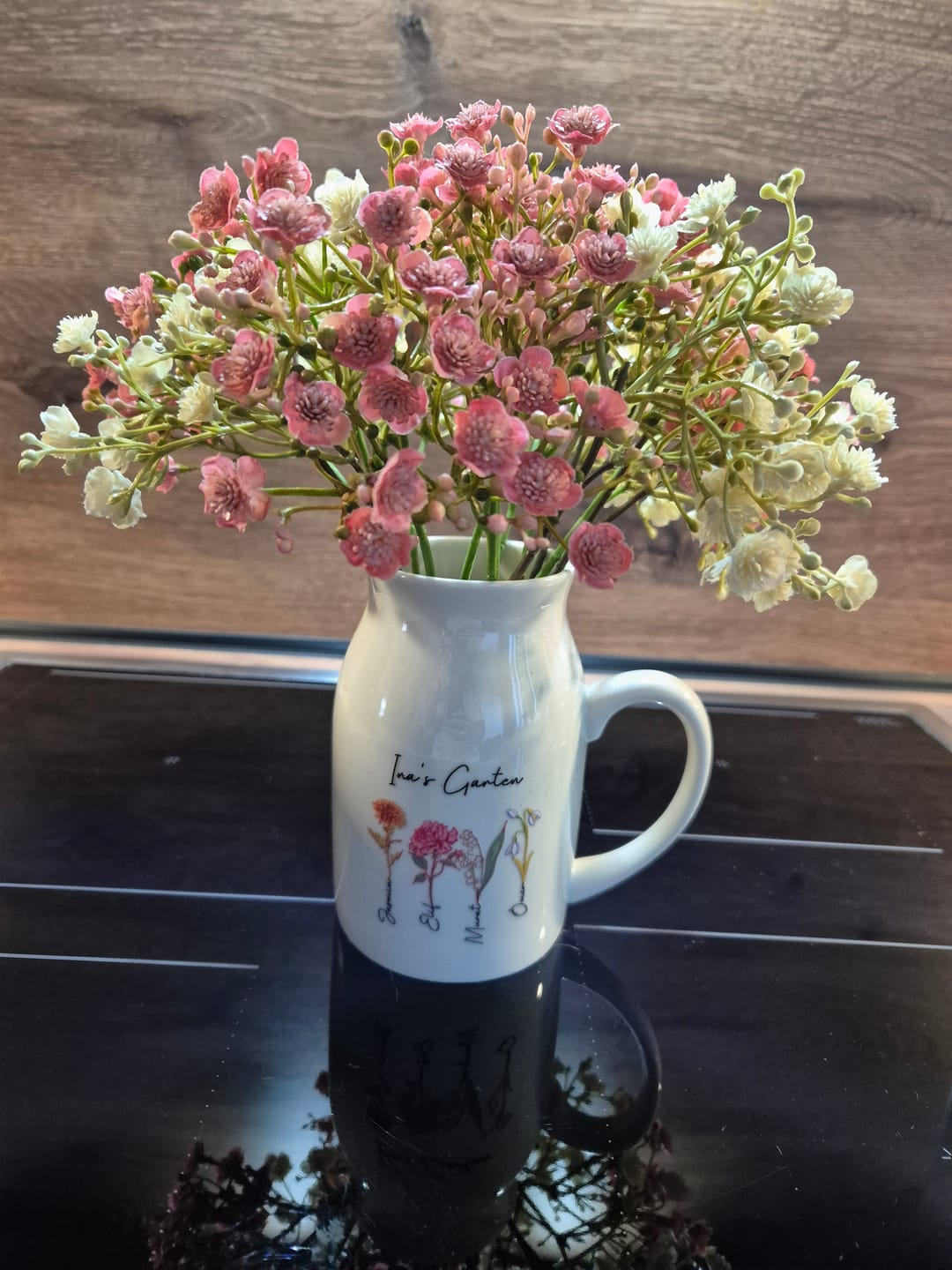 Customer photo review of Mamas Garten - Personalisierte Vase für Mama und Oma mit Geburtsblumen