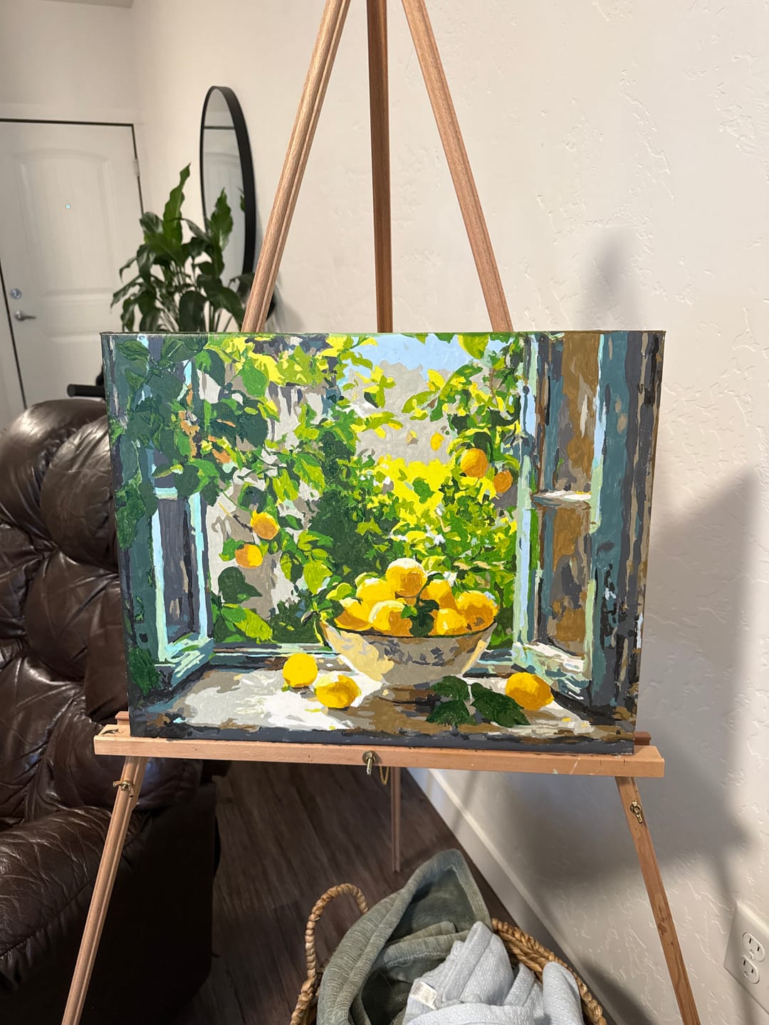 Customer photo review of Lemon Bowl at the Window | Paint by Number