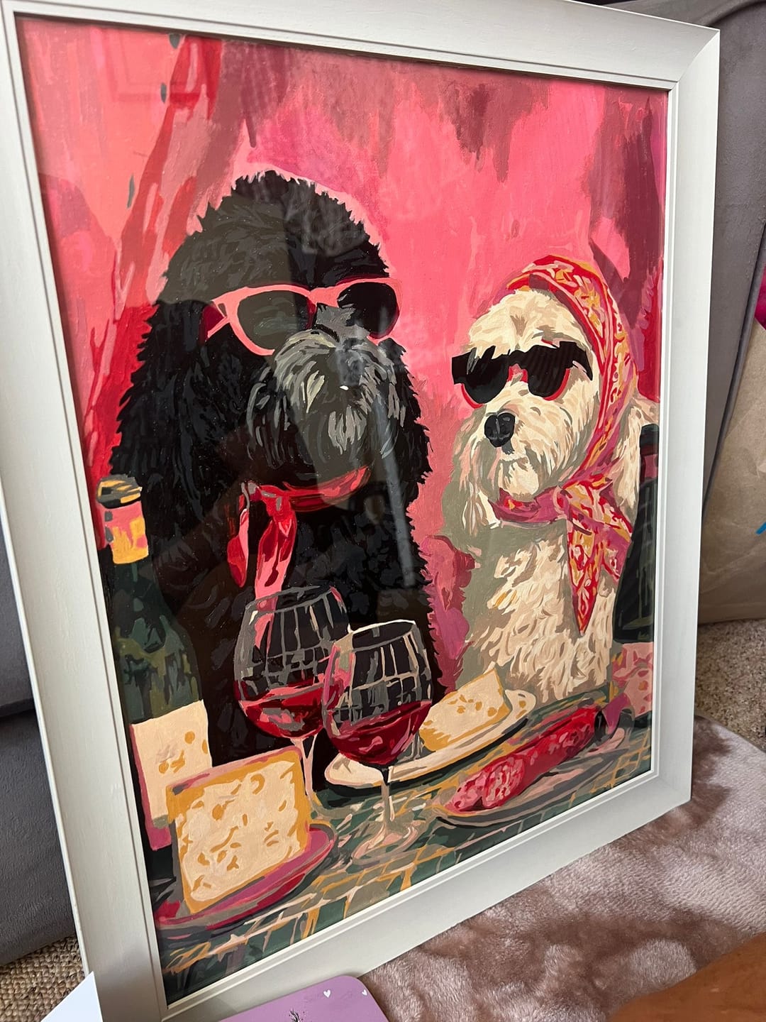 Customer photo review of Fancy dogs | Paint by Number