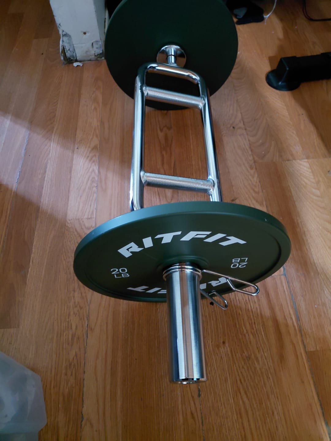 Customer photo review of RitFit Vintage Color-Coded Steel Olympic Plates 2-Inch