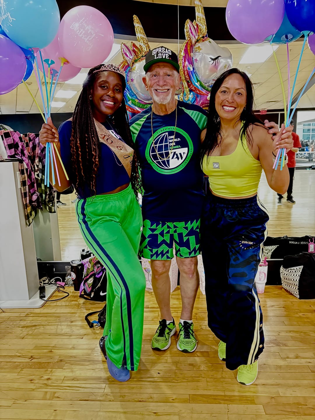 Customer photo review of Zumba Out Loud Mid Rise Track Pants