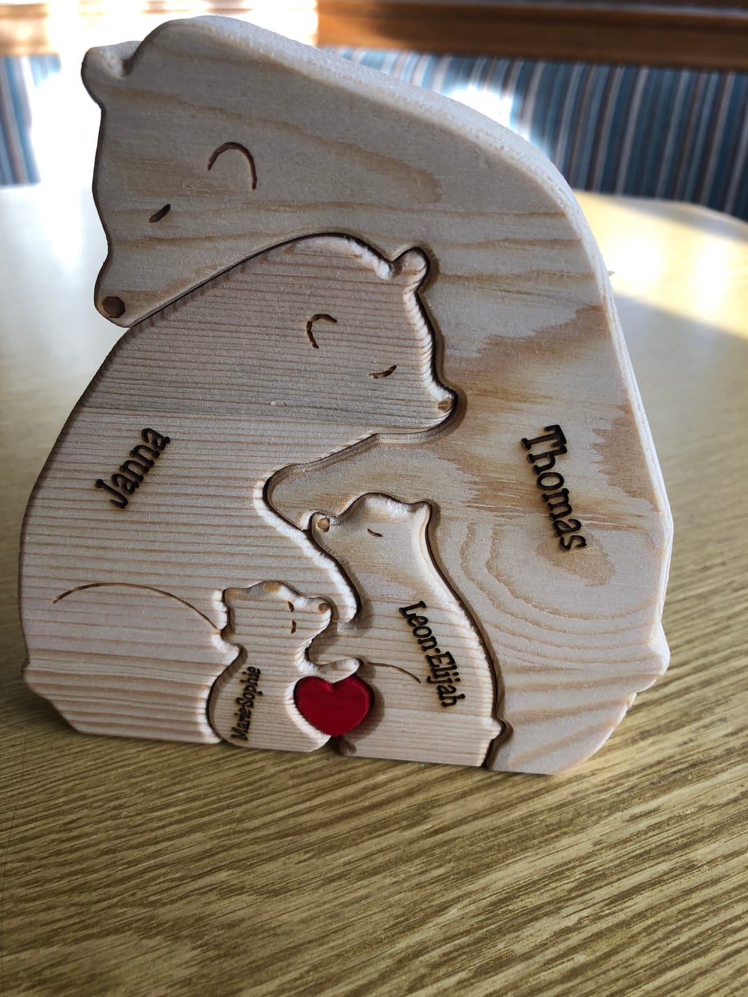 Customer photo review of Bärenfamilie - Süße Personalisierte Holzbären zum Aufstellen für die Familie