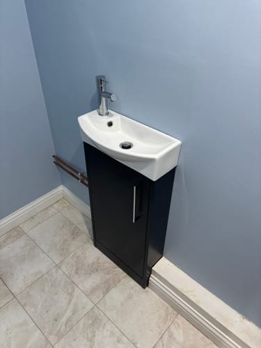 Customer photo review of Hudson Reed Juno Compact 440mm Floor Standing 1-Door Unit & 1TH Basin RH - Midnight Blue