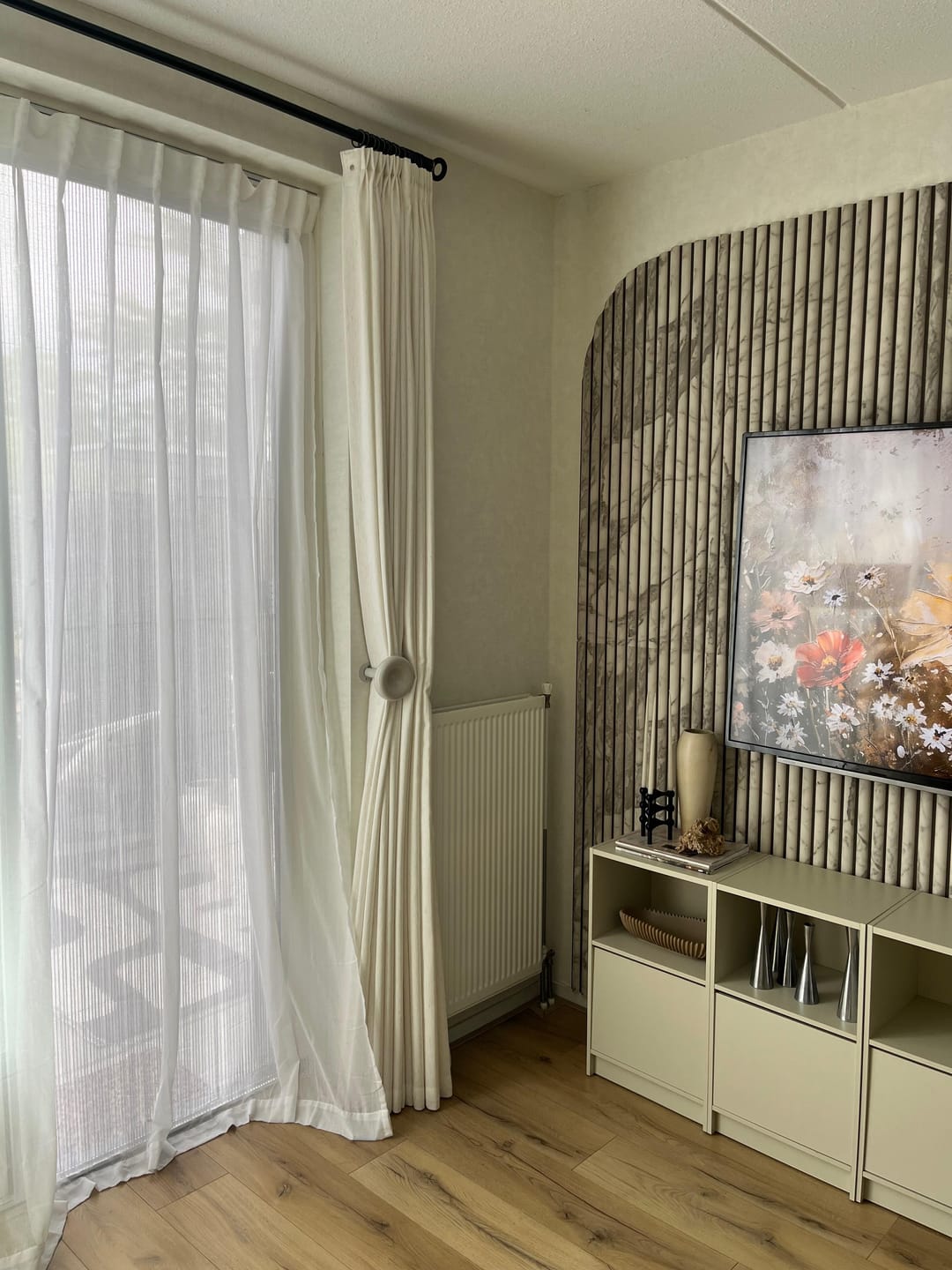 Customer photo review of 43 Color Natural Linen Blend Curtains – Blackout & Thermal Insulated Drapes for Living Room & Dining Room (Zen)