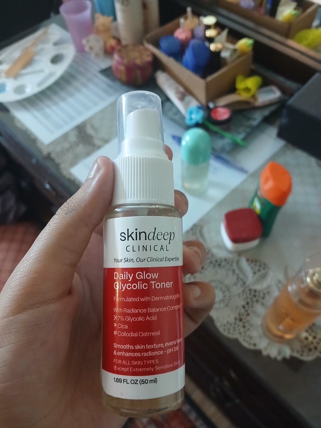 Customer photo review of Daily Glow Glycolic Toner