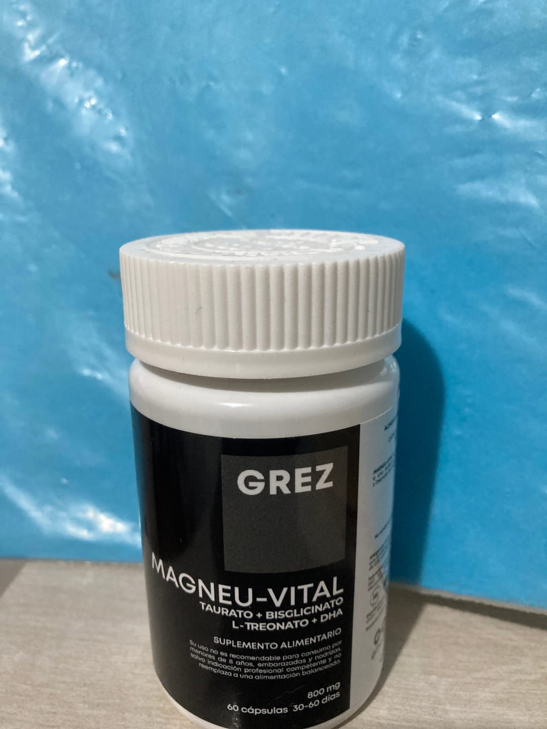 Customer photo review of MAGNEU-VITAL 800mg - Magnesios quelados Taurato / Bisglicinato / L-treonato