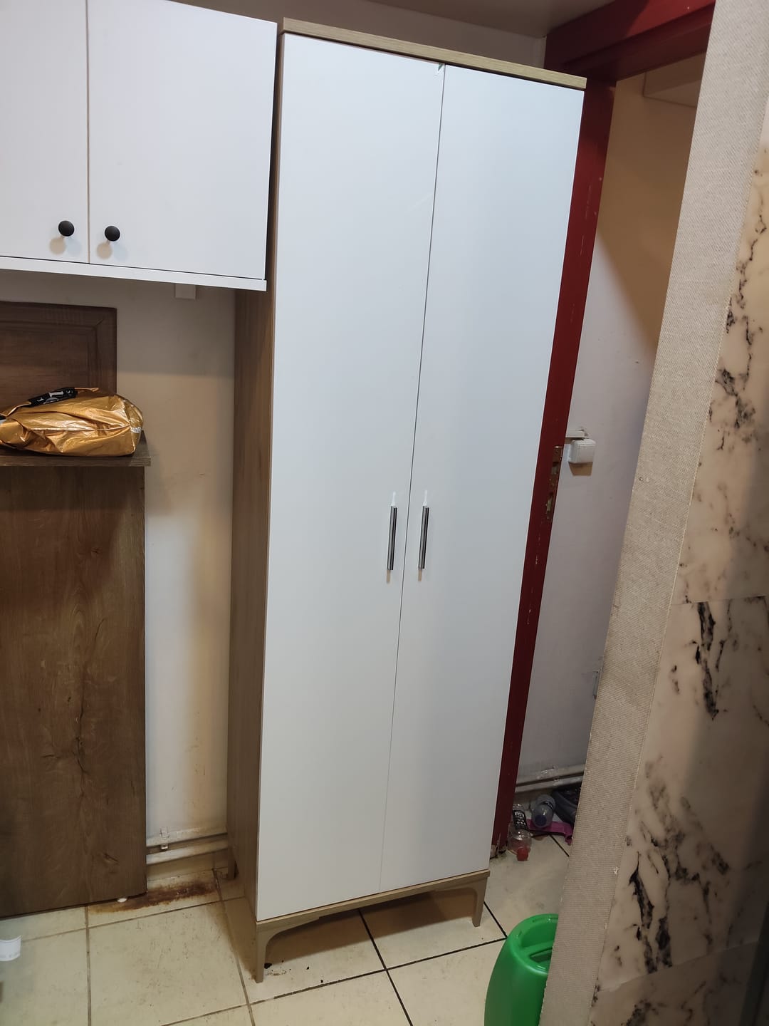 Customer photo review of Rani EA116 Ayakkabılık Portmanto 7 Raflı Çok Amaçlı Dolap Sepet Ceviz - Beyaz
