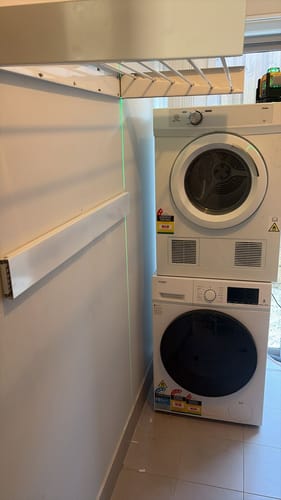 Customer photo review of Wall Mounted Drying Rack - Foldable Indoor and Outdoor Drying Rack