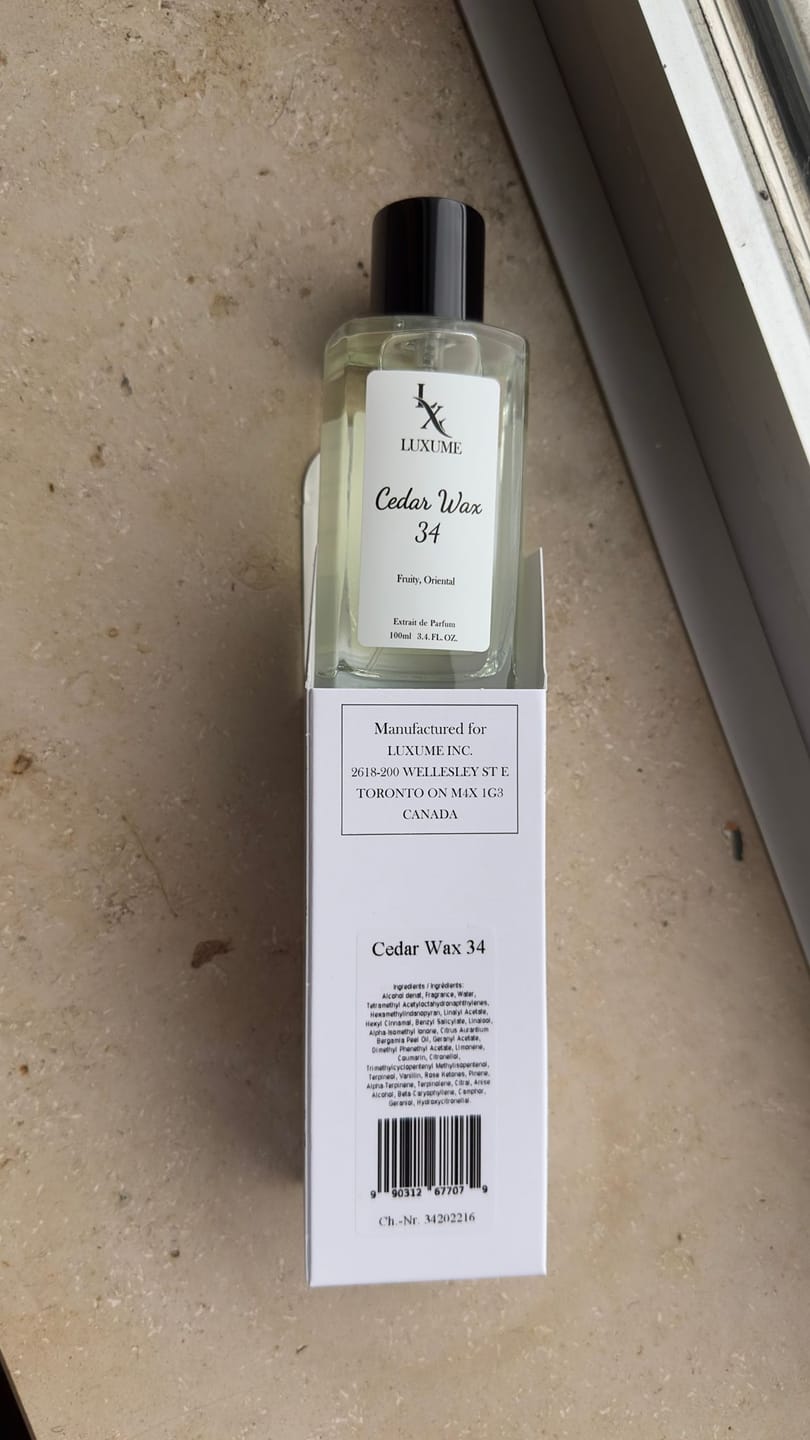 Customer photo review of #34 Cedar Wax | Inspired by Xerjoff Erba Pura