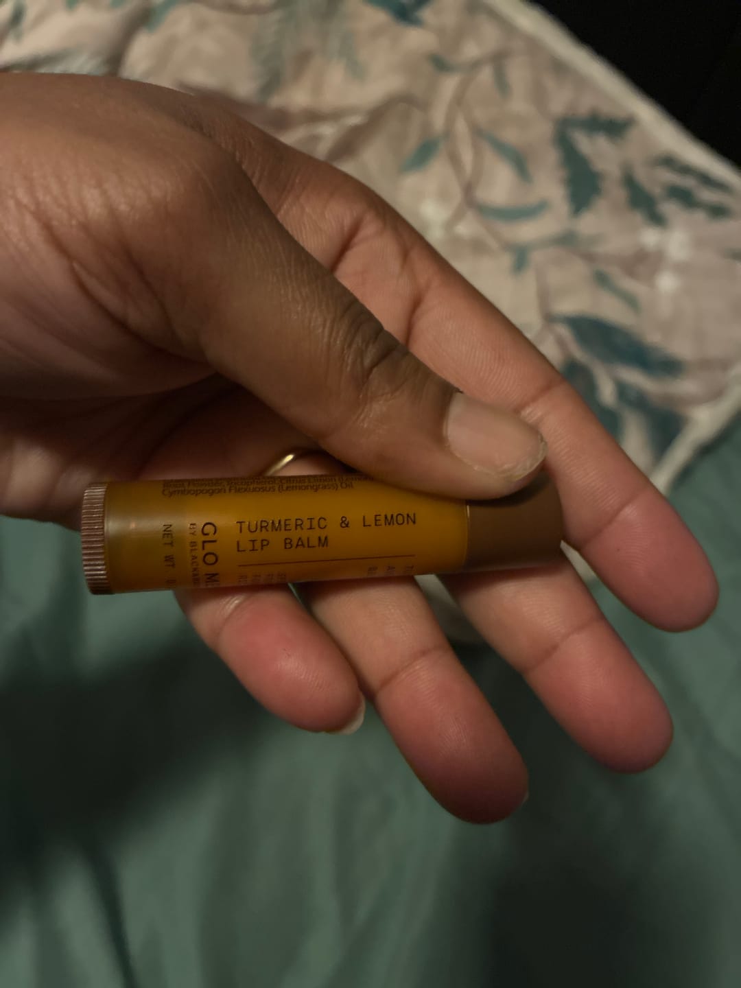 Customer photo review of Turmeric and Lemon Lip Balm (for Dark Lips)