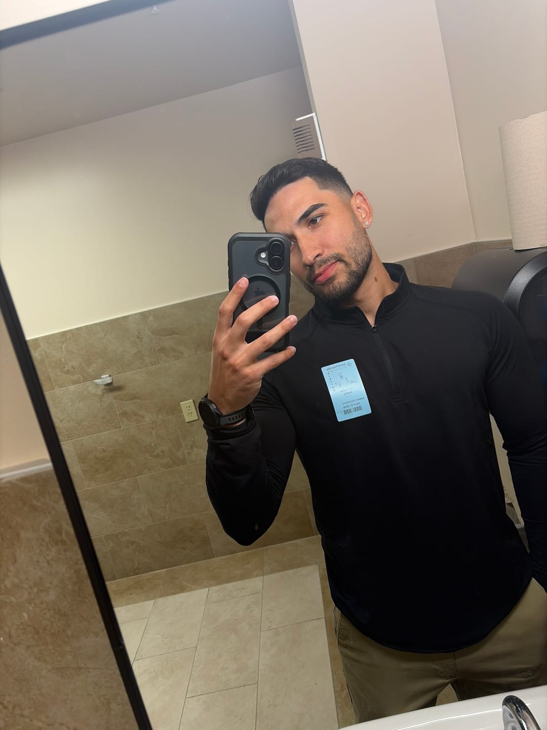 Customer photo review of Fitted Performance Quarter Zip