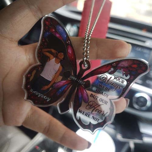 Customer photo review of I Am Always With You - Personalized Acrylic Car Hanger CO25