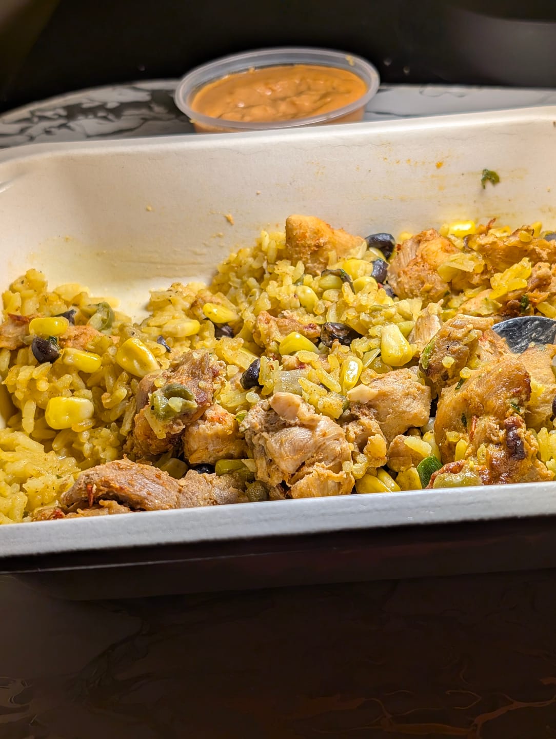 Customer photo review of Smokey Chipotle Chicken bowl with Cilantro Rice and Corn Salsa