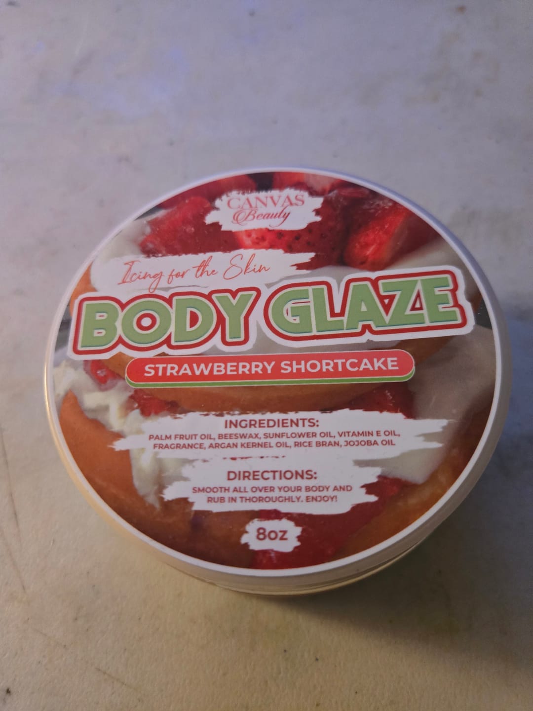 Customer photo review of (NEW) BODY GLAZE: STRAWBERRY SHORTCAKE
