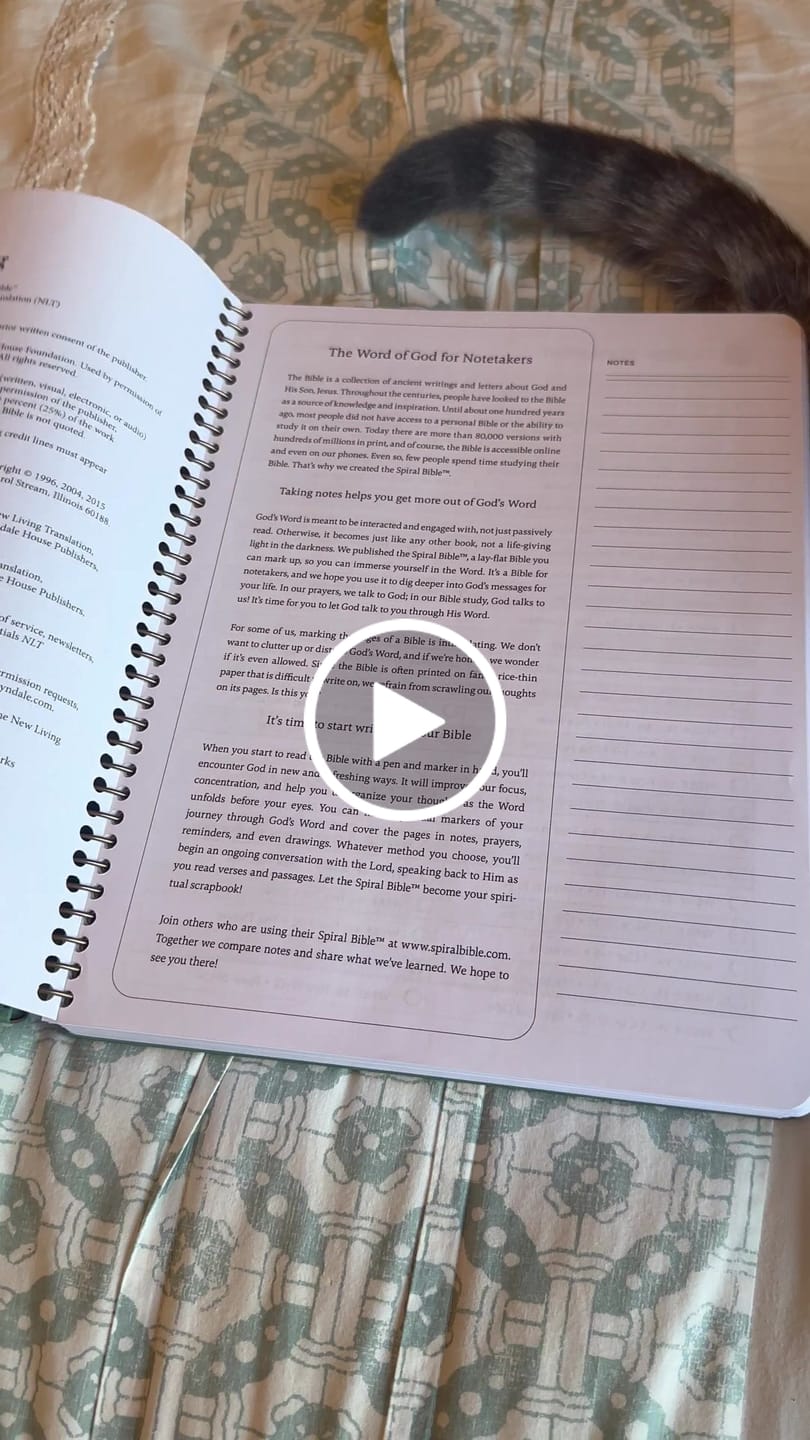 Customer video review of Spiral Bible™ - NLT - New Testament - Mountains (Hardcover)