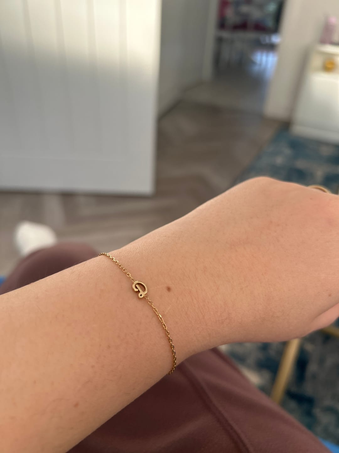 Customer photo review of Initial Chain Bracelet
