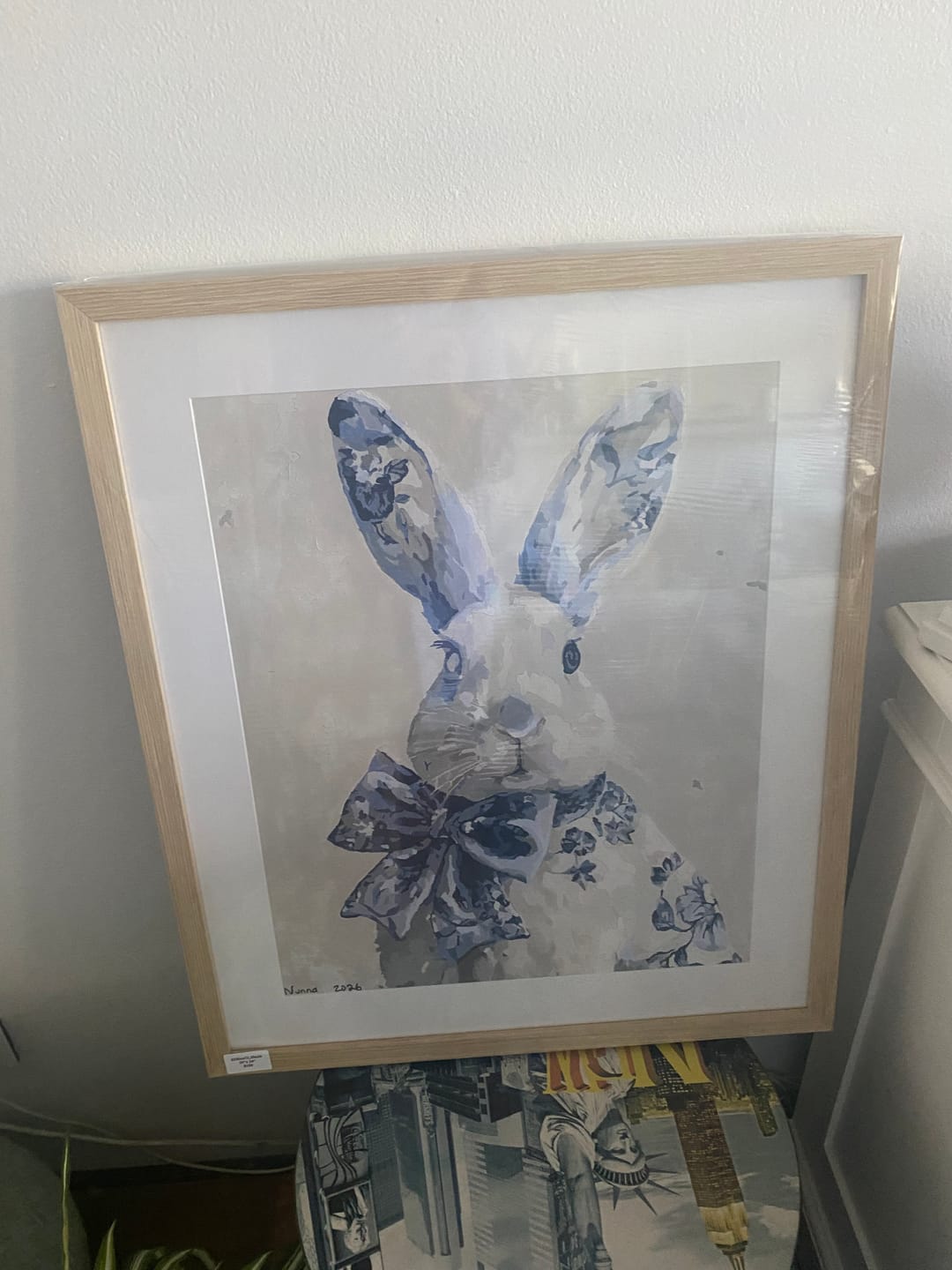 Customer photo review of Delft Blue Bunny | Paint by Number