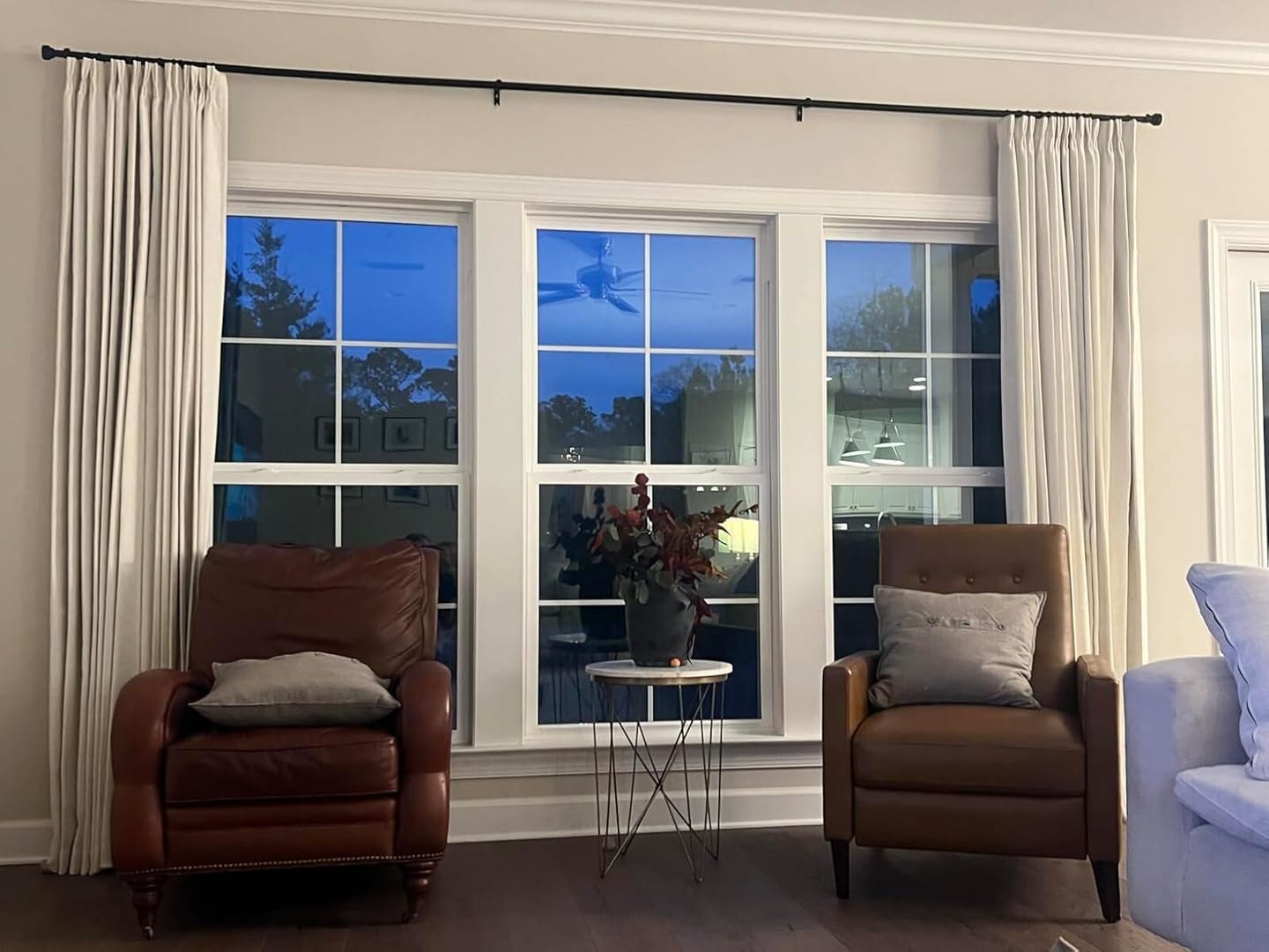 Customer photo review of 43 Color Natural Linen Blend Curtains – Blackout & Thermal Insulated Drapes for Living Room & Dining Room (Zen)