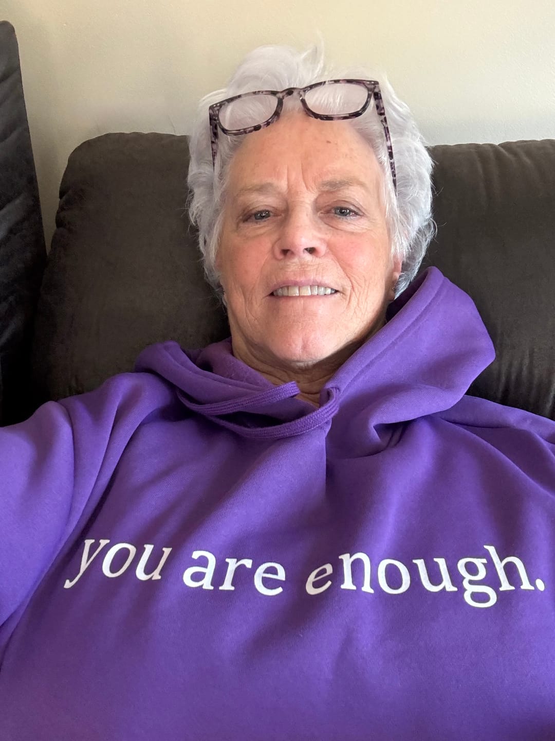 Customer photo review of The Original 'Dear Person Behind Me' Hoodie