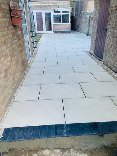 Customer photo review of Quartz - White Porcelain Paving Tiles - 900 x 600 x 20mm