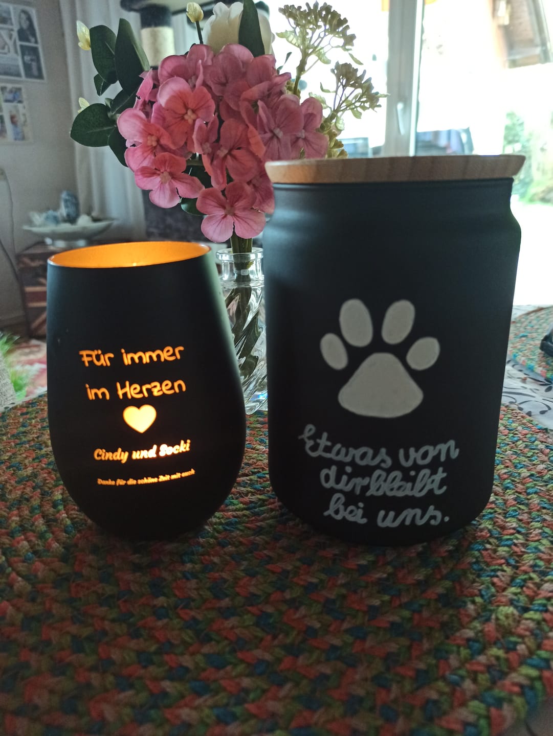 Customer photo review of Personalisiertes Gedenklicht