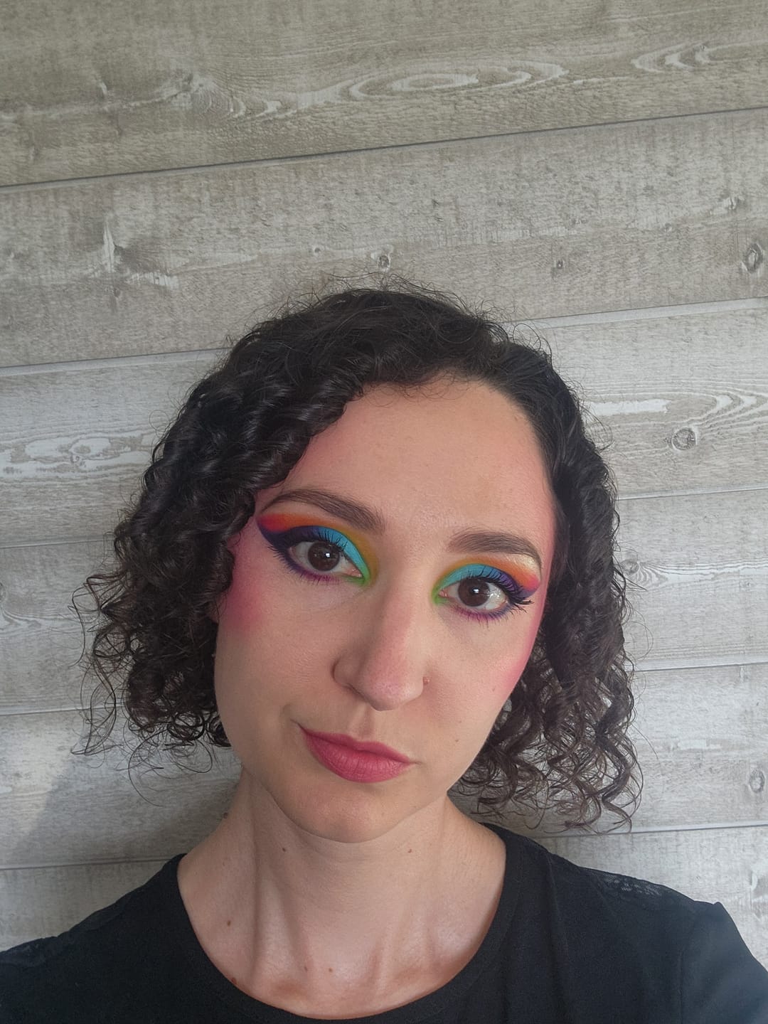 Customer photo review of P. Louise Unlock Your Creativity Rainbow Eyeshadow Palette