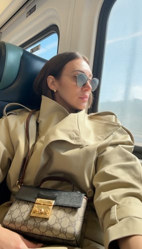 Customer photo review of Lennon High-Collar Cotton Twill Trench Jacket