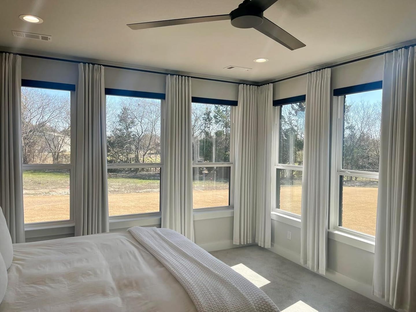 Customer photo review of 43 Color Natural Linen Blend Curtains – Blackout & Thermal Insulated Drapes for Living Room & Dining Room (Zen)