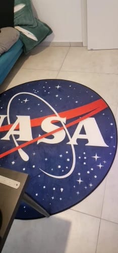 Customer photo review of Custom Printed Round Rug