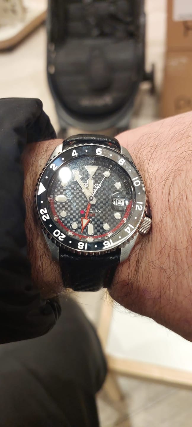 Customer photo review of Seiko 5 Sports Supercars Automatic GMT Men's 42.50mm Limited Edition Watch SSK057K