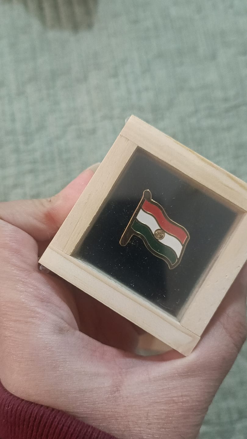 Customer photo review of Lapel Pin Flag
