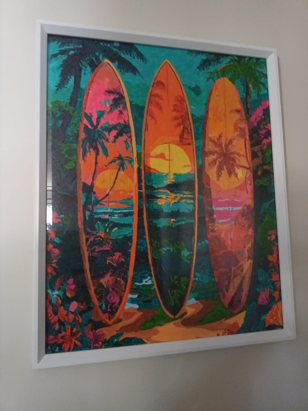 Customer photo review of Colorful surfboards | Paint by Number
