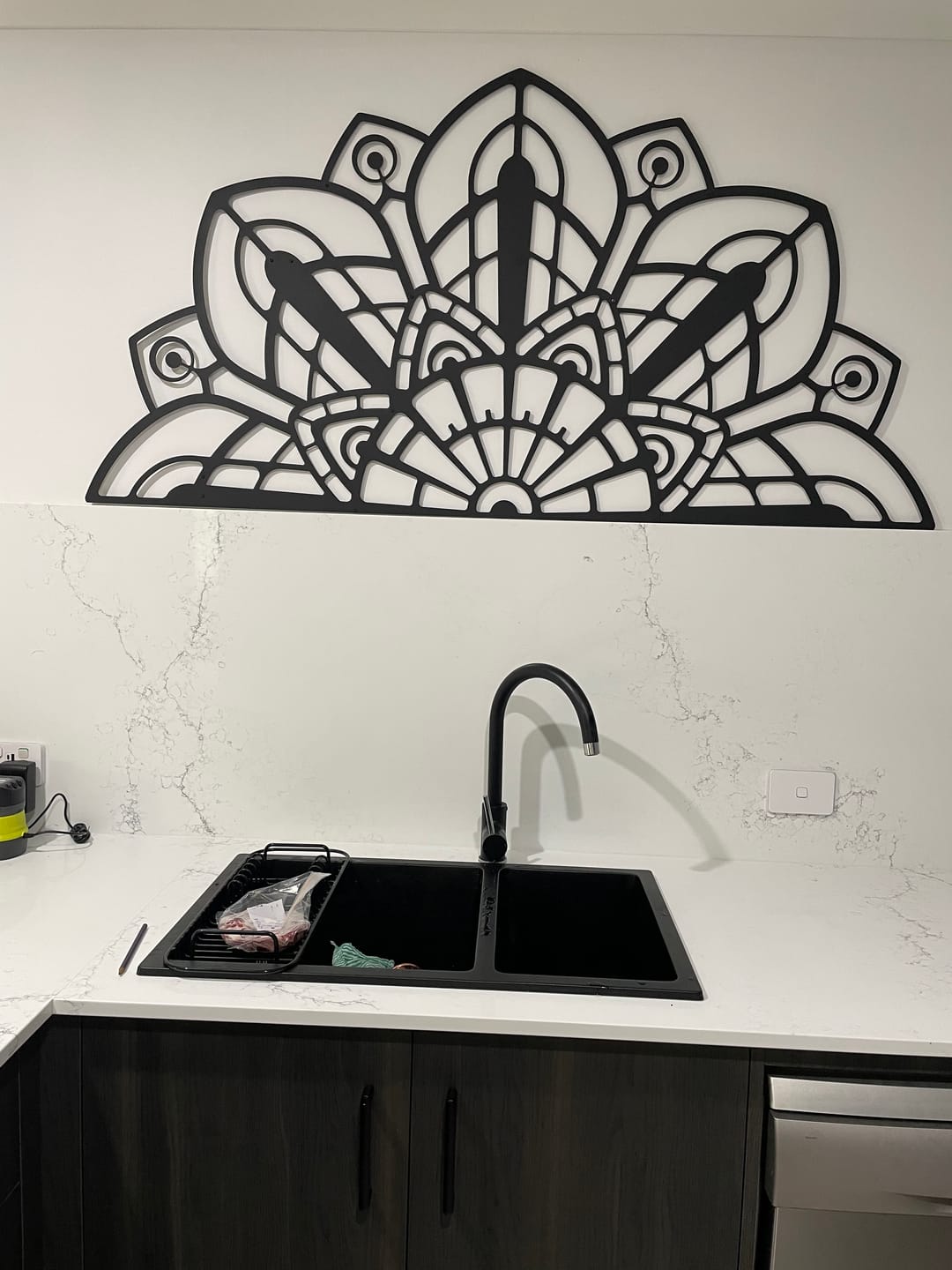 Customer photo review of Art Nouveau Headboard