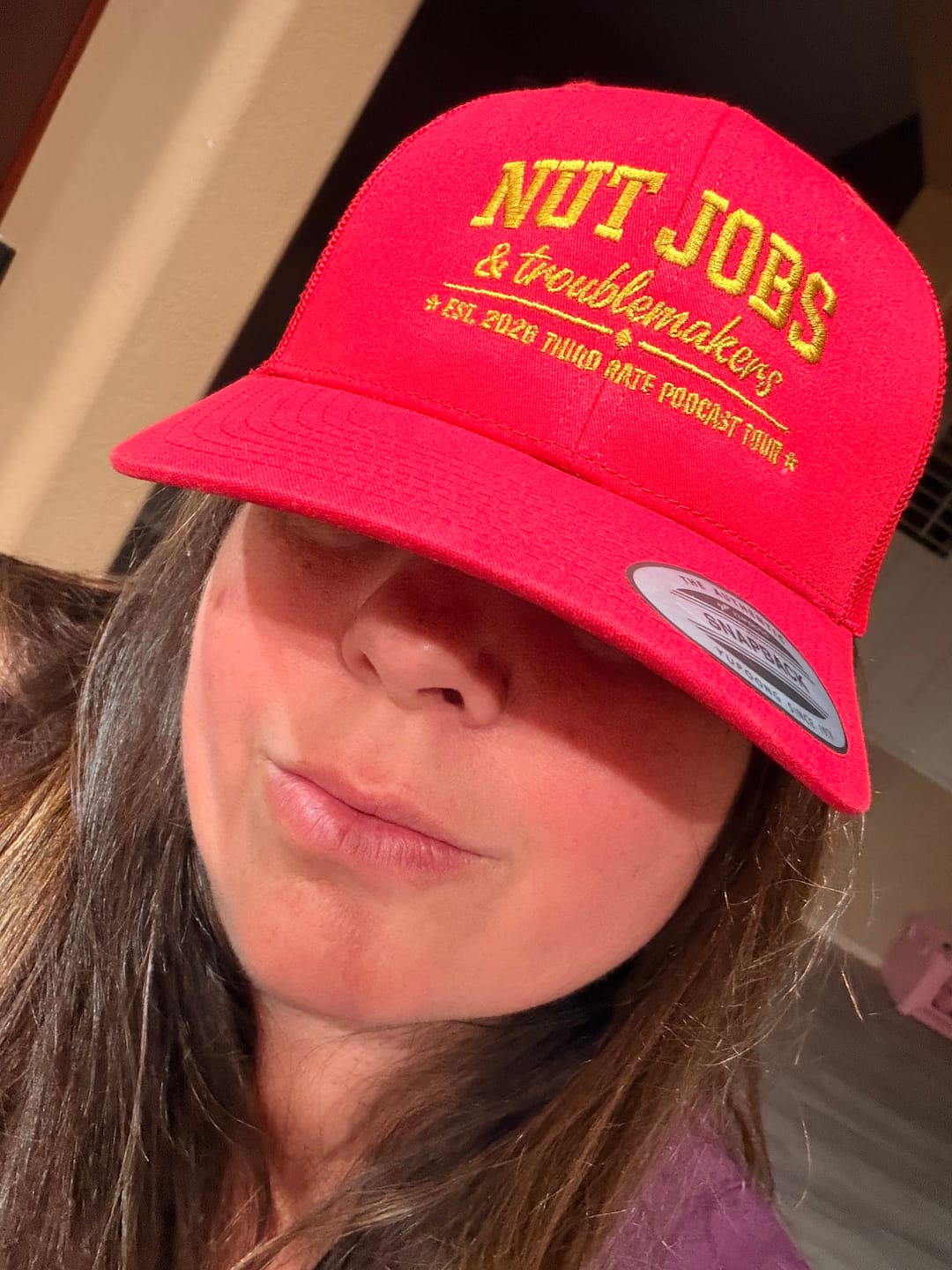 Customer photo review of Nut Job Trucker Hat
